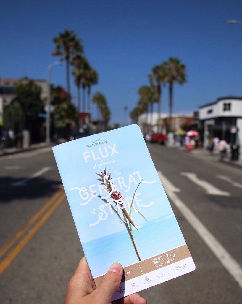OluKai's tweet photo. We've arrived at #FluxGeneralStore in Venice! Come by today until 7pm! #AnywhereAloha @FLUXhawaii https://t.co/VEPv5ZOBXK