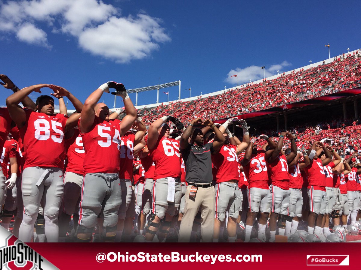 OhioStAthletics's tweet photo. 🏈👉🏽Complete postgame coverage coming up at https://t.co/He7w8az9Zo including @OSUCoachMeyer 🗣🎙#GoBucks https://t.co/Gq4XhqwrXj