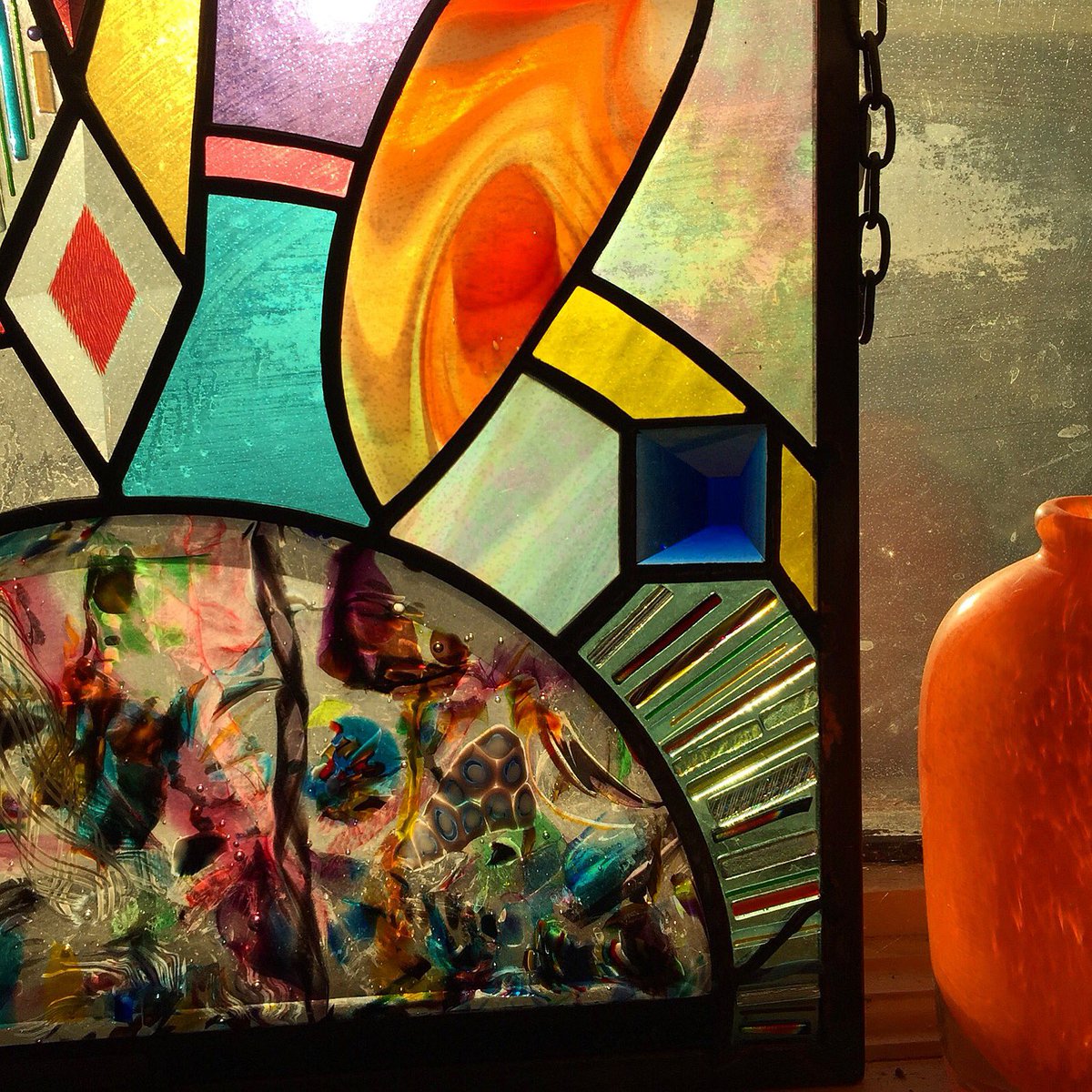 KayMDavid's tweet image. Glass Art on Display