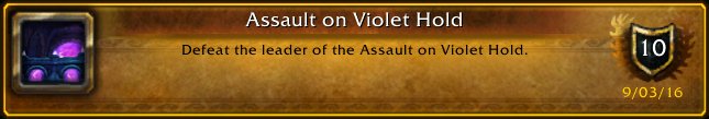 haligirlgamer's tweet photo. I just earned the [Assault on Violet Hold] Achievement! #Warcraft https://t.co/nWjowgZjwK