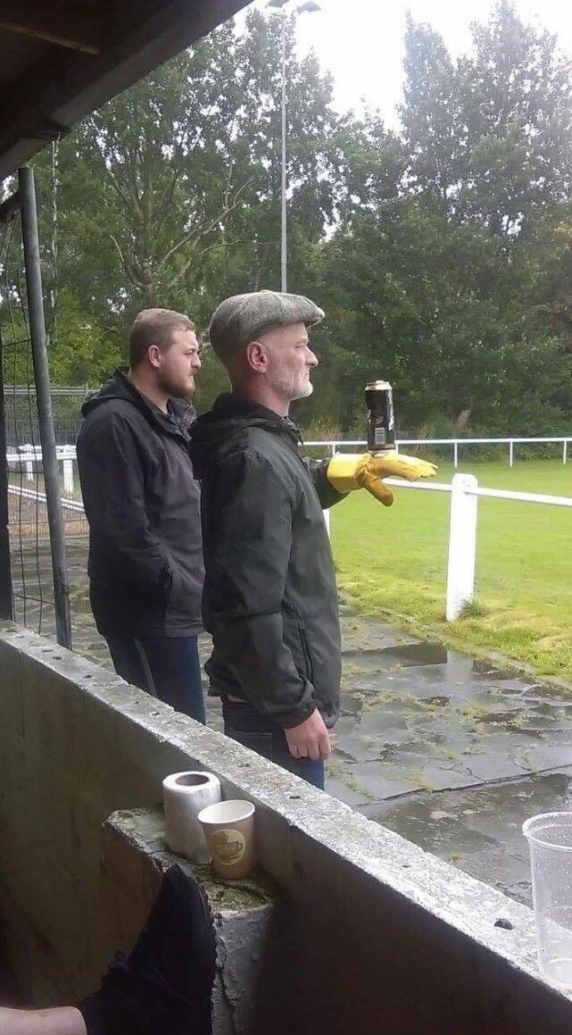 Some bloke took his kestrel to the game today: