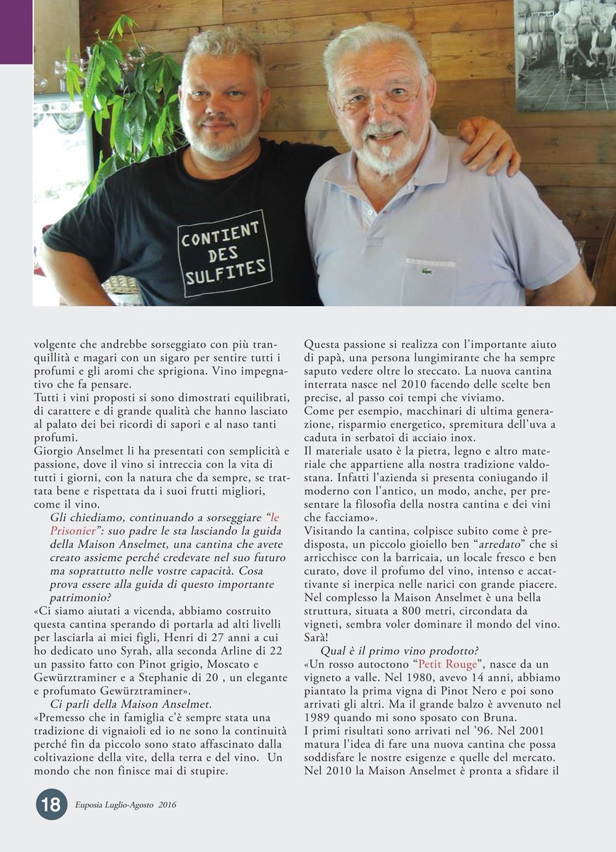 MaisonAnselmet's tweet photo. Bell'articolo di Euposia https://t.co/PRbyjOtXP5 sulle nostre vigne, con una speciale attenzione allo #chardonnay https://t.co/e41qLDlWGl
