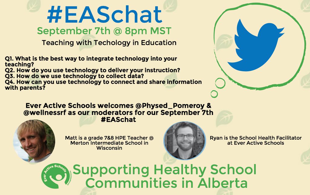 Physed_Pomeroy's tweet image. Excited to be working w/ @wellnessrf &amp;amp; @EverActiveAB on #EASchat to discuss #edtech in #HealthEd &amp;amp; #PhysEd #PEGeeks