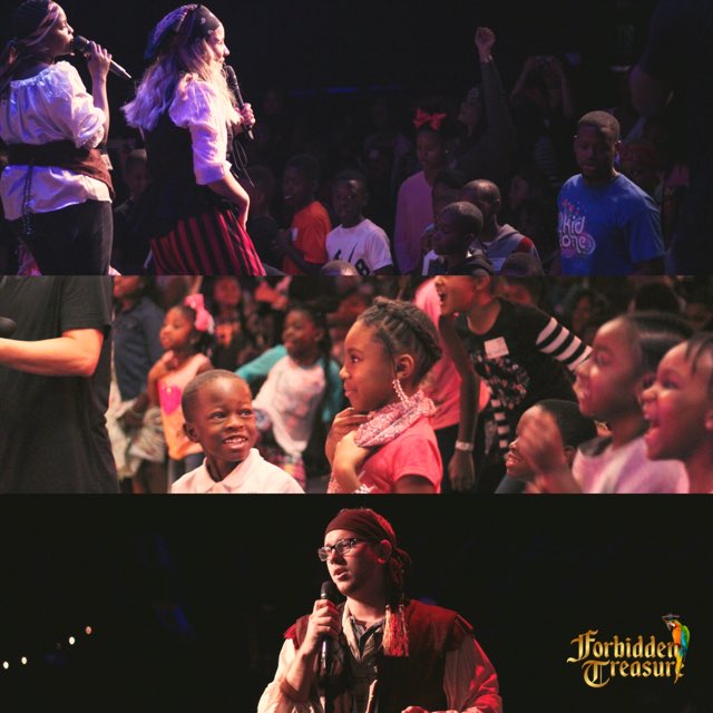 TrinityMiami's tweet photo. Our #TCKids Conference #ForbiddenTreasure kicked off with a blast today! Join us Sunday at 5:30p for the finale! https://t.co/lhncaeUjBB