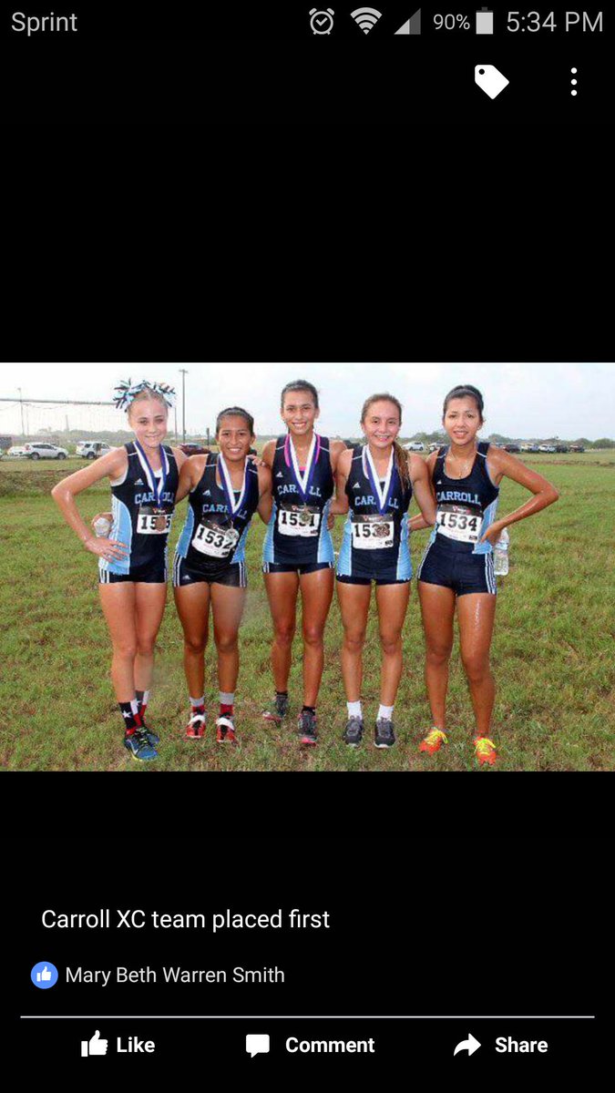 Another great day for theses ladies. 1st place in the Carroll Invitational meet