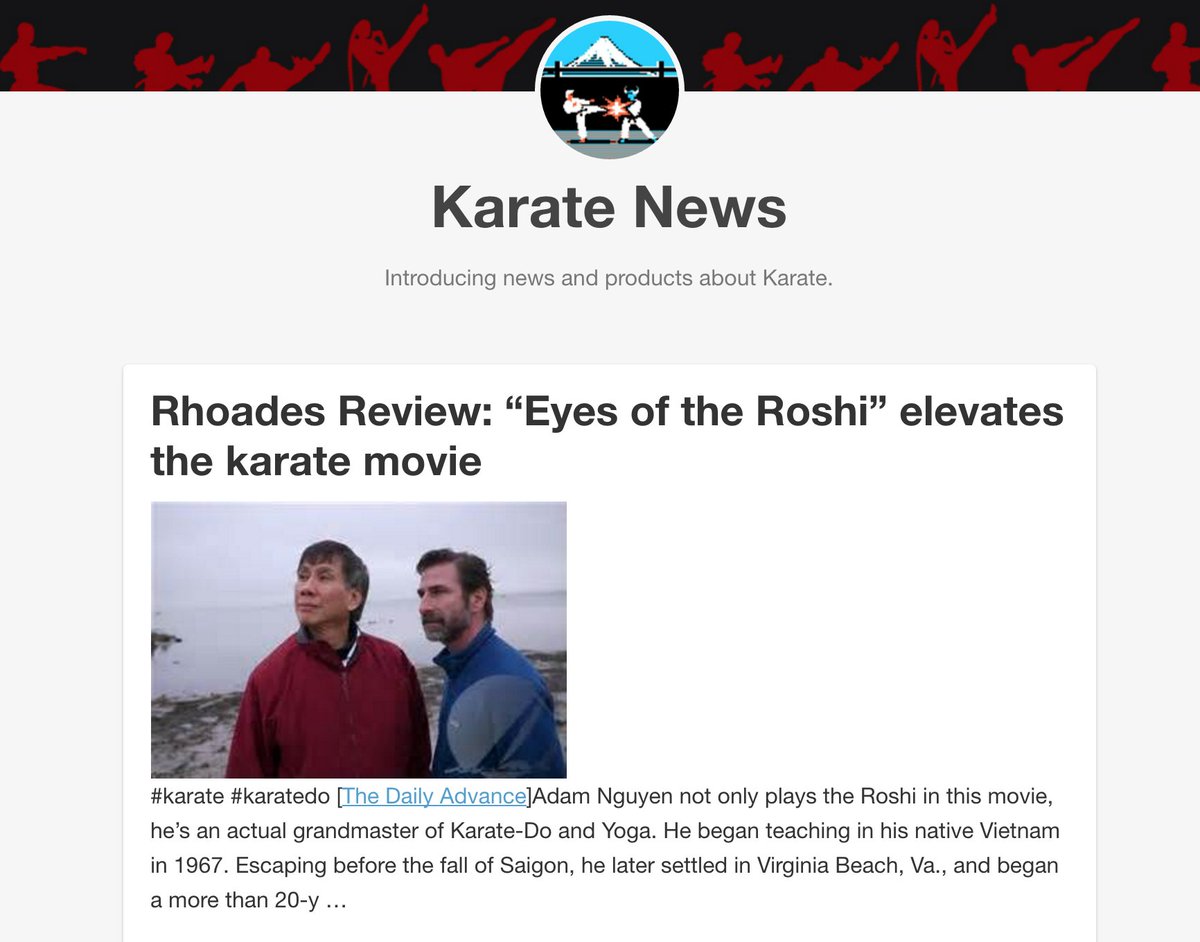 ethanmarten's tweet image. #KarateNews - "Roshi Elevates the Karate Movie" karate-en.senmasa.com/post/149161664…