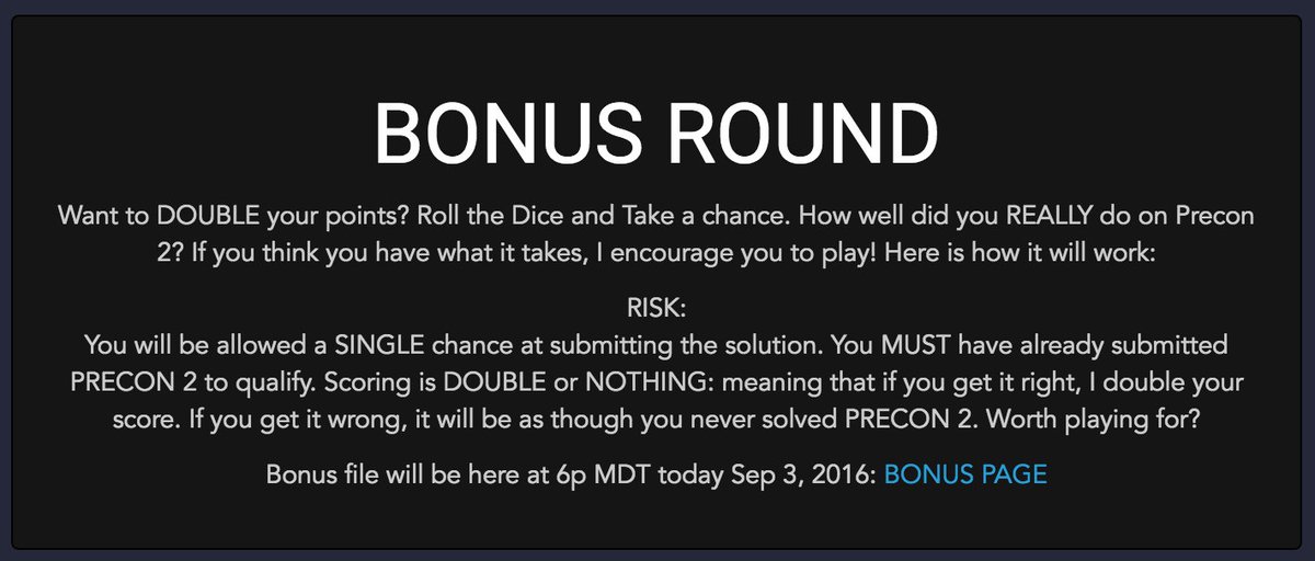 SAINTCON's tweet image. PRECON 2 Bonus Round details just posted to PRECON Site /002  Will you risk it all? #SAINTCON #HackersChallenge