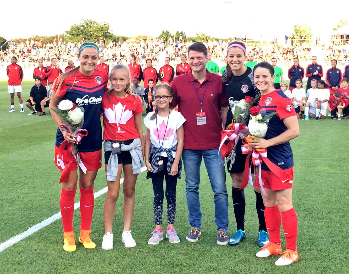 WashSpirit's tweet photo. Thank you @DenisHStevens and @CanEmbUSA for helping us recognize our Olympic bronze medalists before #WASvWNY 🏅🇨🇦 https://t.co/HGpXlQTsfb