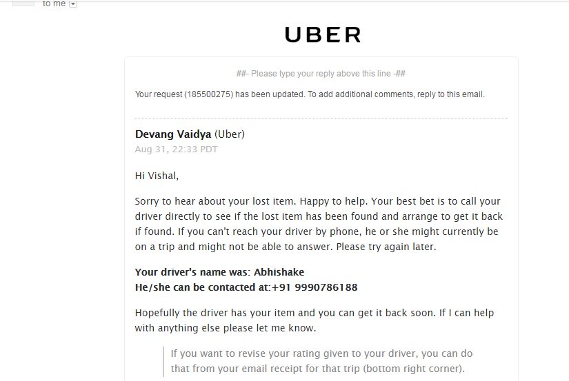 vishishtb's tweet photo. I've "got there"? Not returning left goods? Cust care guy being so rude and stubborn.@travisk @Uber_Support https://t.co/gwtWR7wcHv