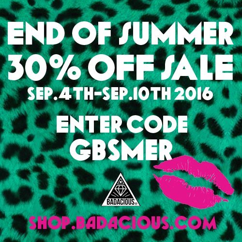 BADACIOUSNYC's tweet photo. END OF SUMMER SALE!

30% OFF FOR ALL ORDER ANY ITEMS.

VISIT https://t.co/TfEfCG62OD

XOXO! https://t.co/TFEyqLmZWB
