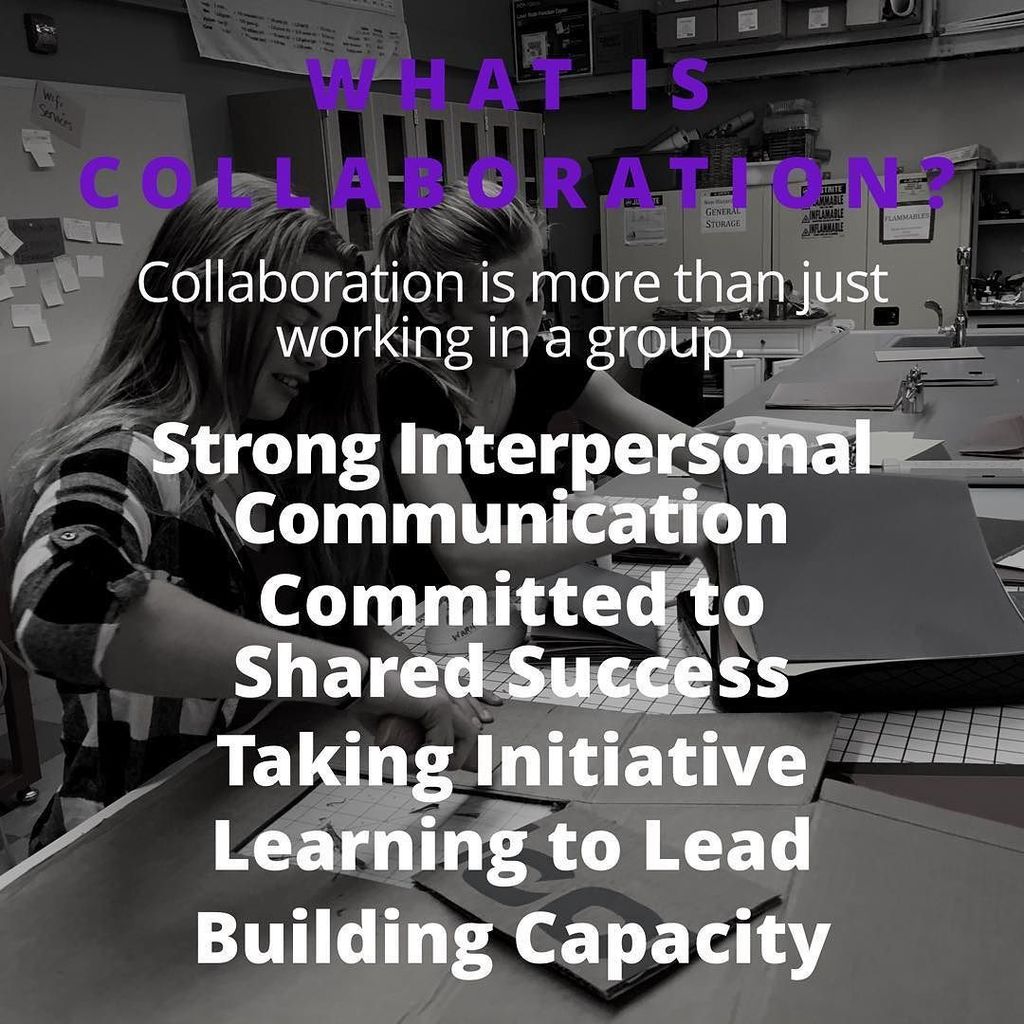 Collaboration is more than just group work.  Are you building your toolkit? #newtechhigh