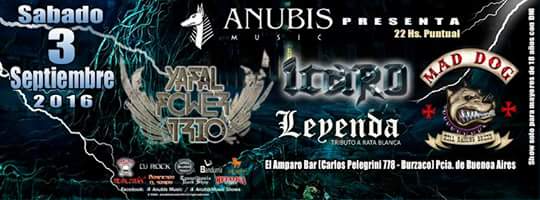 Anubis_Shows's tweet photo. Leyenda - Yafal Power Trio - Mad Dog- Icaro en Amparo Bar (Burzaco). https://t.co/MU8FLIAkzZ