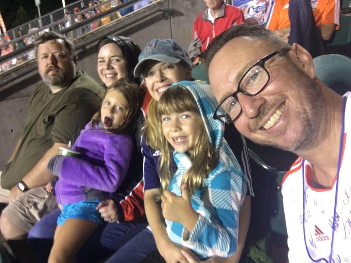 geoflevine's tweet photo. Got the whole crew out tonight... Rain and all!!! #GoRailHawks https://t.co/x43T9QtVdc