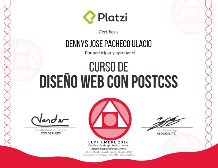 SoyDennys's tweet photo. Primer curso de pago que apruebo de @platzi desde que recibí mi beca... #YoSoyPlatzi #FrontEndDeveloper https://t.co/xElJ8N7CSA