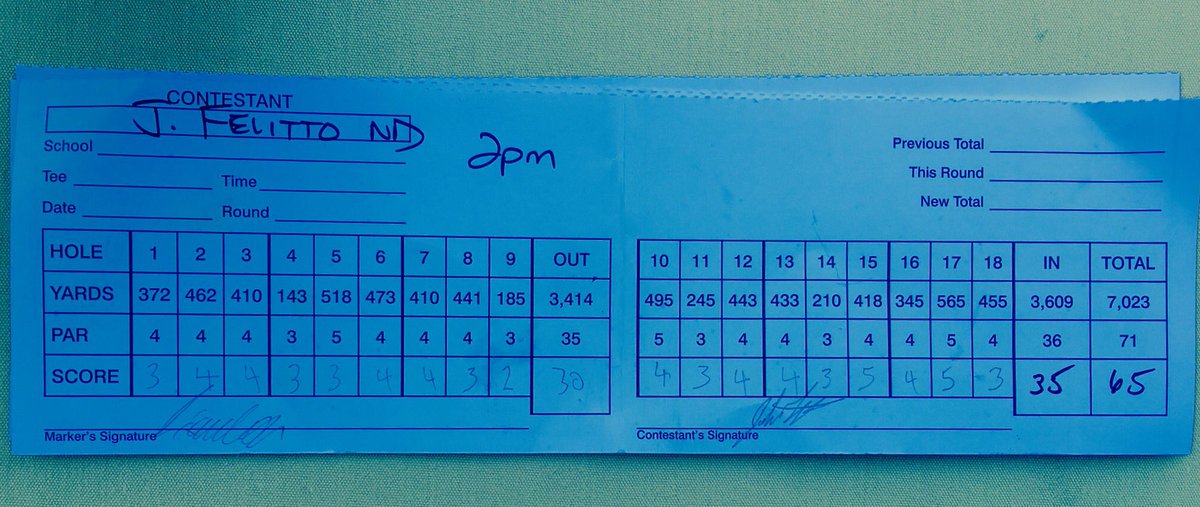 DrNickGolf's tweet photo. Congrats @JFeli426 Freshman U Notre Dame fires 65 first collegiate round #drnickgolf https://t.co/JRm77Rz0Pf