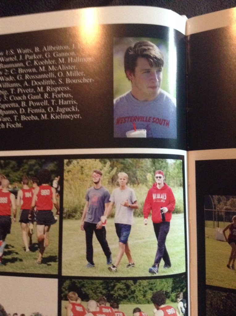 laserific's tweet photo. @AJBlack96 You made it in the cross country section of the 15-16 yearbook! #dearjostens #hegraduated #northclassic https://t.co/0vkSgacMCI