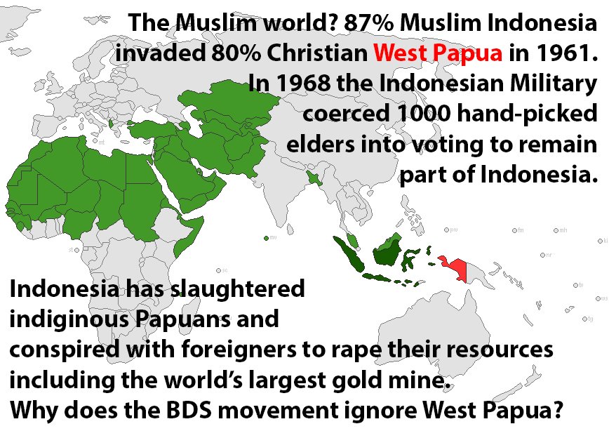 h7n33n's tweet photo. Free West Papua. Stop Muslim Indonesia's rape of Protestant West Papua.
#Freedom4Gaza #EndGazaBlockade https://t.co/DhQYDiLcxi