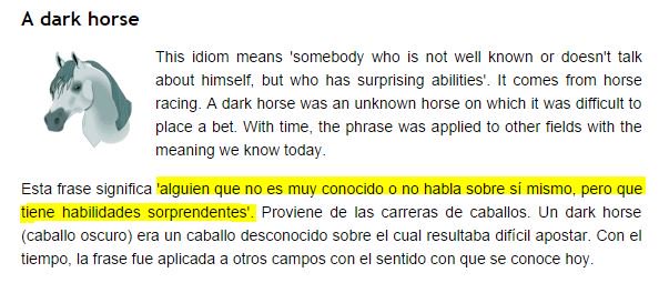 Que vuestro caballo ganador, sea siempre un "black horse".