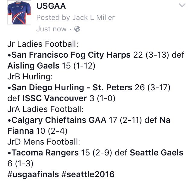 Results: #usgaafinals #seattle2016
