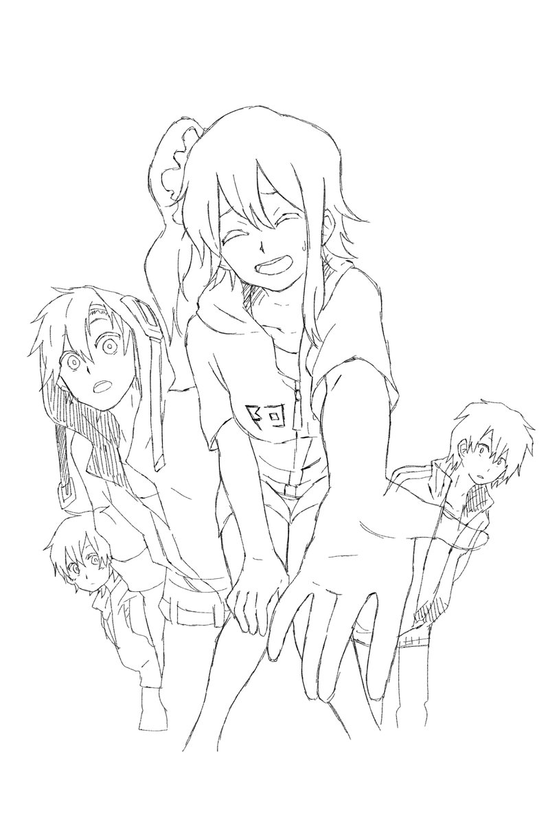 火種 映像とイラスト A Twitter 動画の為に描いたメカクシ団たち トレスじゃなくて全部描き直してるのですc っ W っ サマータイムレコード 歌ってみた オリジナルアレンジ T Co lnsepixt