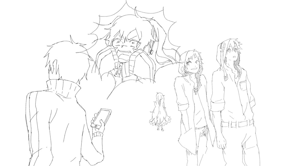 火種 映像とイラスト A Twitter 動画の為に描いたメカクシ団たち トレスじゃなくて全部描き直してるのですc っ W っ サマータイムレコード 歌ってみた オリジナルアレンジ T Co lnsepixt