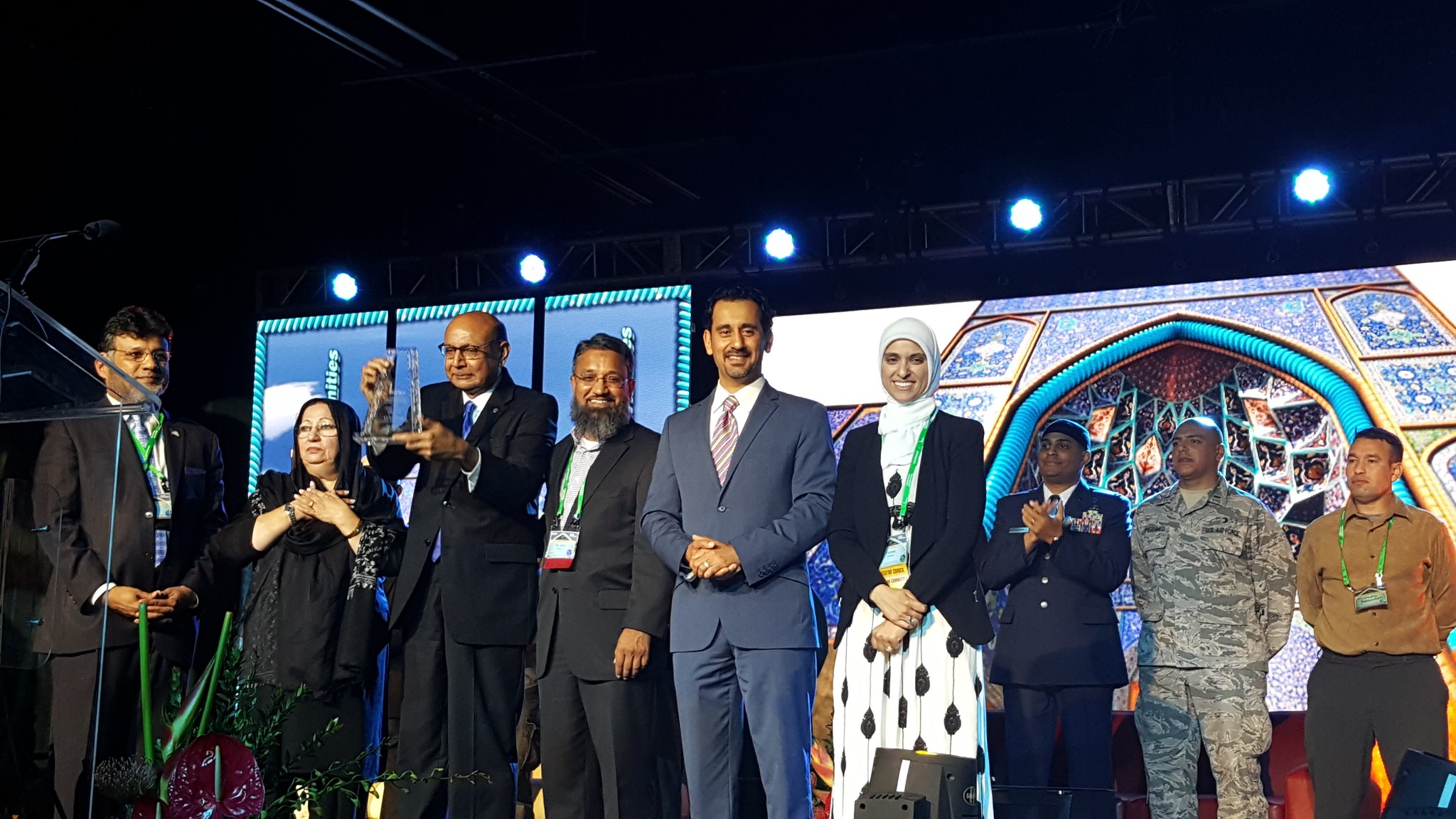 Image result for Khizr and Ghazala Khan at Islamic Society of North America convention