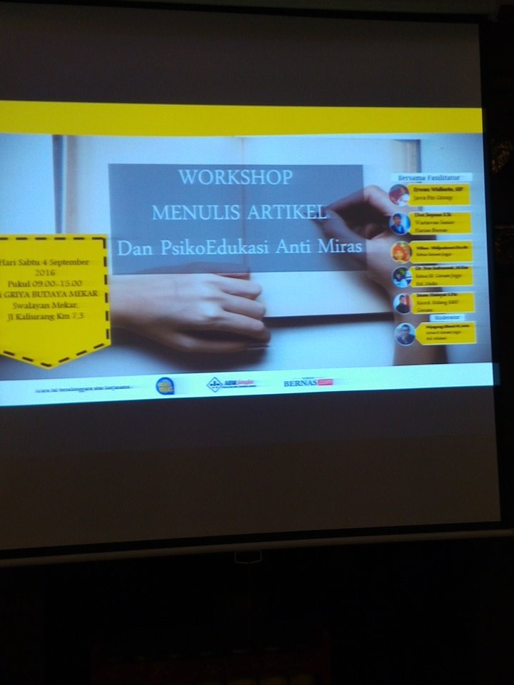 GeNAM_JOG's tweet photo. Workshop Menulis Artikel dan psikoedukasi Anti Miras handled by @GeNAM_JOG yg pengin ikutan langsung ke TKP yess https://t.co/DfI8Ng8Pwf
