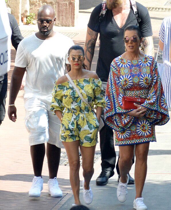 Kourtney, Kris, and Corey Gamble Spotted in Capri | Lipstick Alley