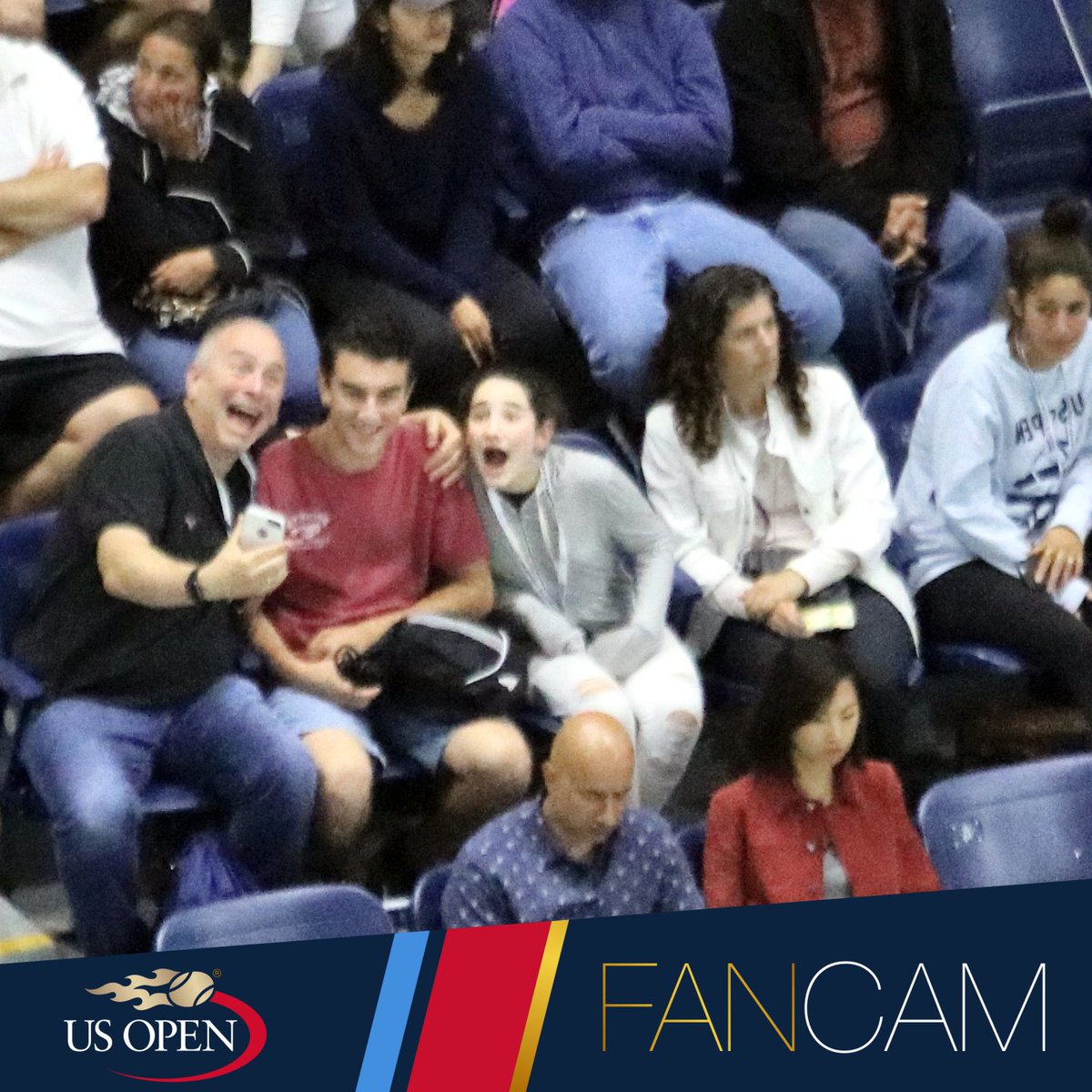 Here we go!! #USOpenFanCam