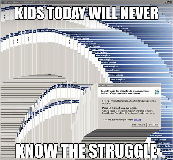 devtestprod's tweet photo. Argh, #MemoryFlashback :)
#InternetExplorer #IE
#Microsoft https://t.co/vNRDKaUhG3