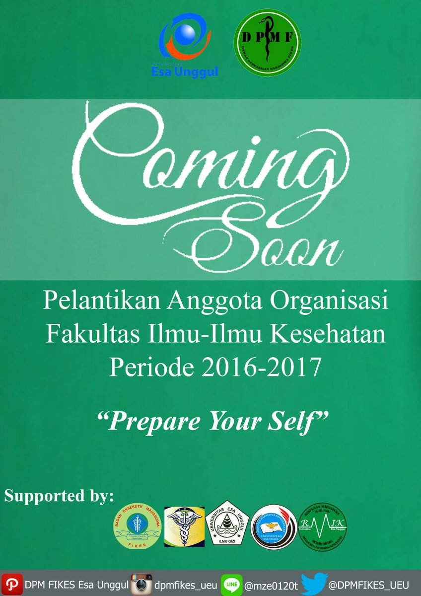 Coming Soon
Be ready! We are coming for Pelantikan Anggota Organisasi Fakultas Ilmu-Ilmu Kesehatan Periode 2016-2017