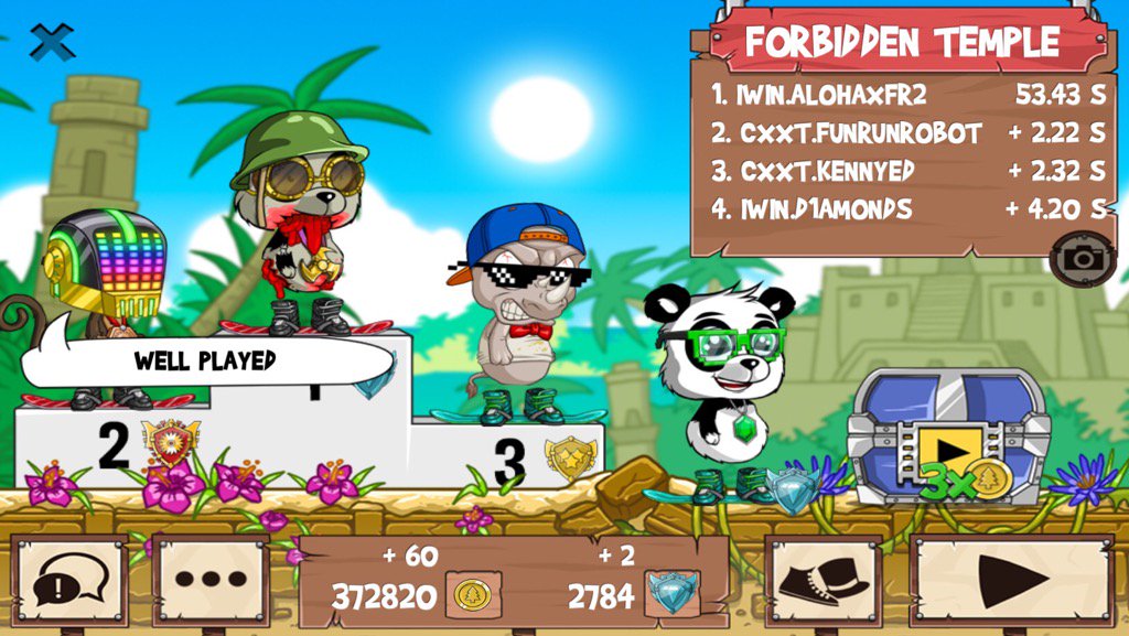 ALOHAxFR2's tweet photo. Get on my level, son! #funrun2 #Funrunrobot #Kennyed #D1AMONDS https://t.co/OHPf25twAY