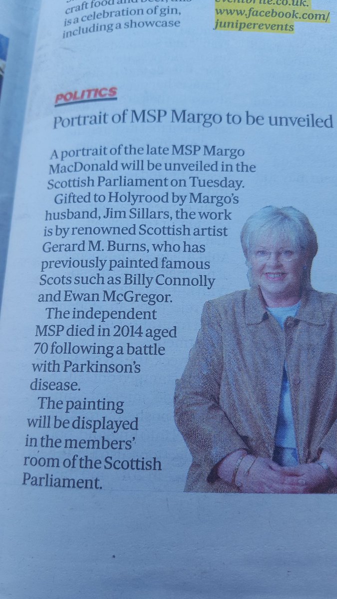 alex_m_orr's tweet photo. Nice to see #MargoMacdonald honoured with her portrait @ScotParl https://t.co/UEyRwwl8Xf