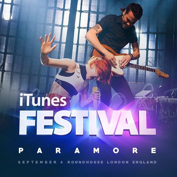paramorenetnews's tweet image. Paramore performed at the #iTunesFestival in London 3 years ago! Check out some photos at bit.ly/2bYyfCS