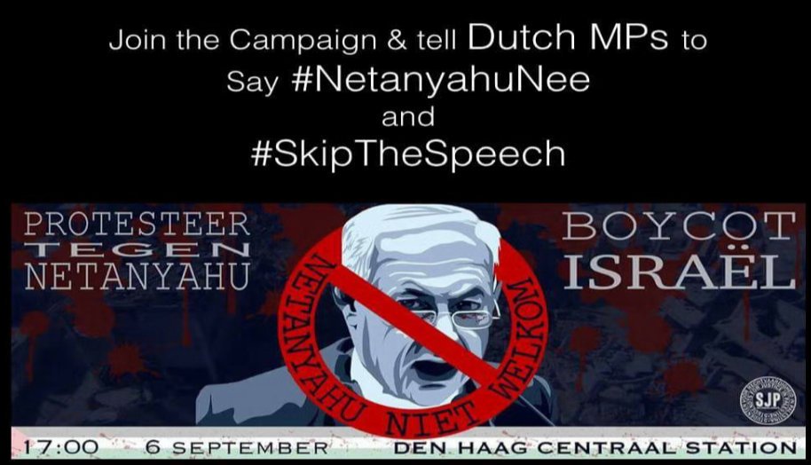 Actie4Palestina's tweet photo. #NetanyahuNEE #Netanyahu_NIET_Welkom #NetanyahuNO #SkipTheSpeech @MOJOJUJU
https://t.co/4Ooc5Rl01G https://t.co/1Cg6bhmoaY