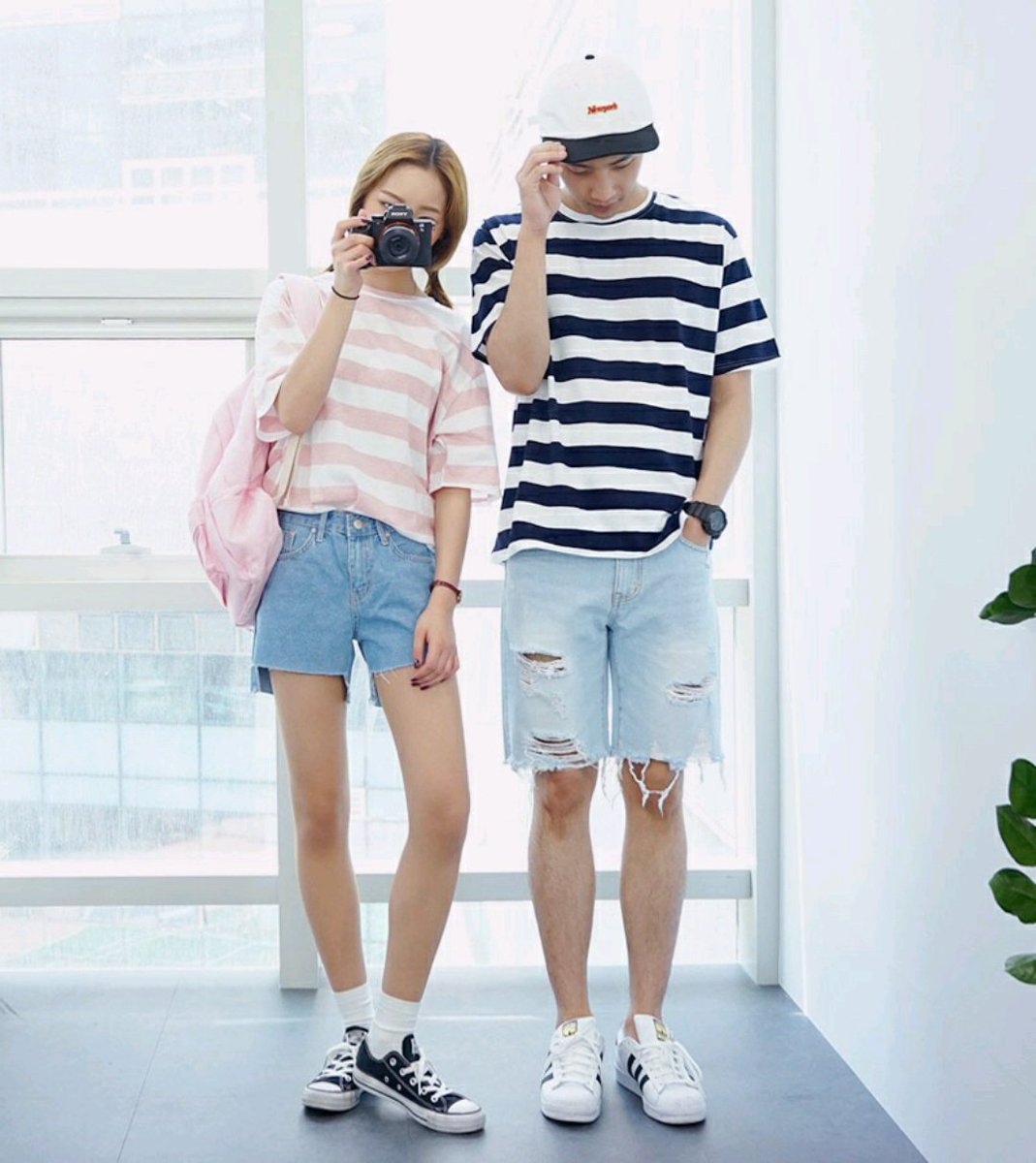 韓国 ファッション メイクetc 夏のカップルルック 韓国ファッション カップルルック オルチャン