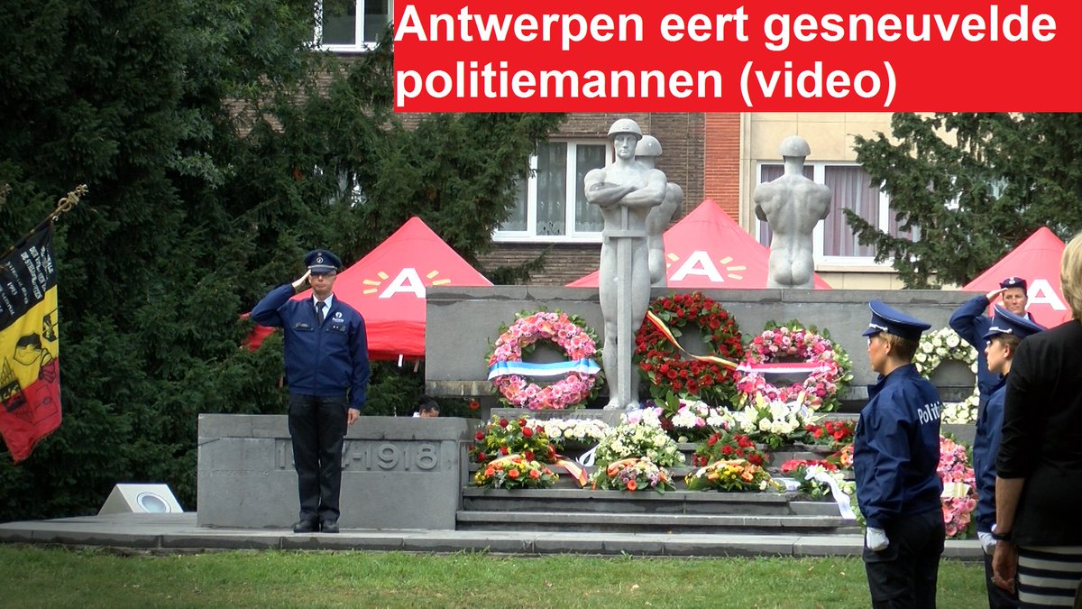 AstadTv's tweet photo. Antwerpen eert gesneuvelde politiemannen (video) https://t.co/QssKBelUMK @LPAntwerpen https://t.co/qKLC2vZkZ0