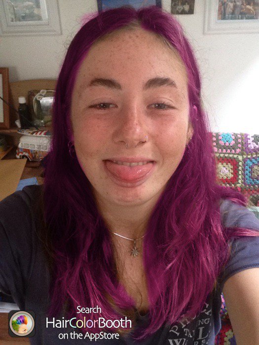 Check out my awesome hair #HairColorBooth for iPhone