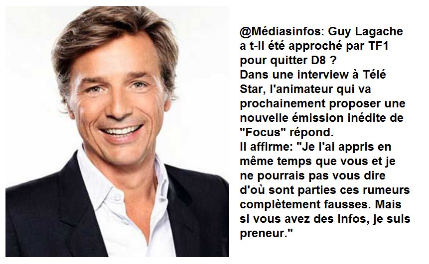 #GuyLagache a-t-il vraiment été approché par #TF1 ? Il répond...