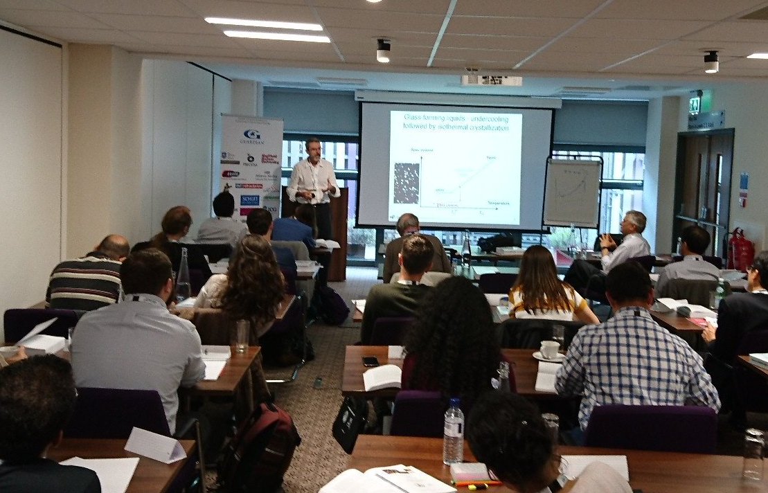 #SGT100 Edgar Zanotto taking a session in the Fundamentals of Inorganic Glasses course