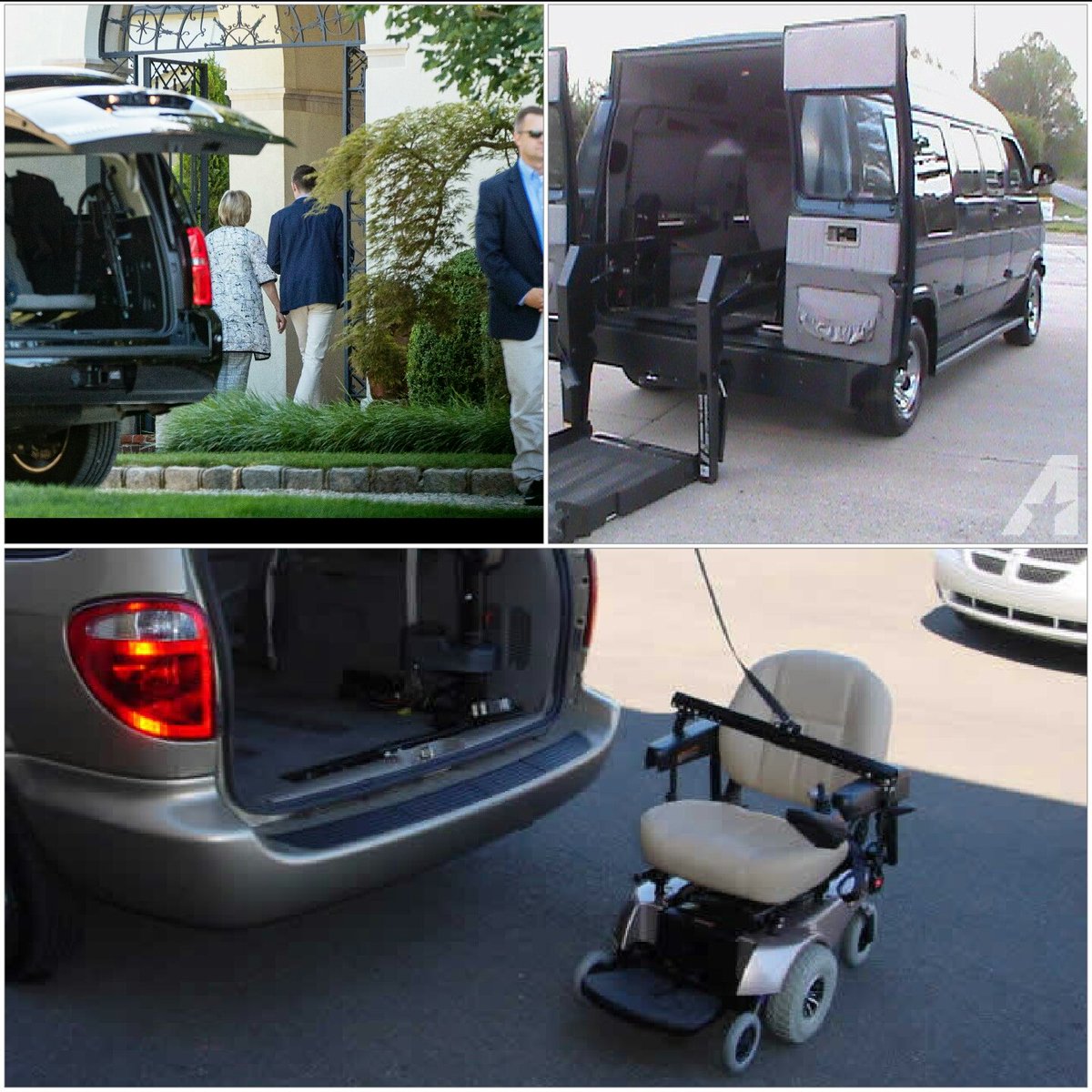 Looks like Hillary Clinton uses a wheelchair lift now