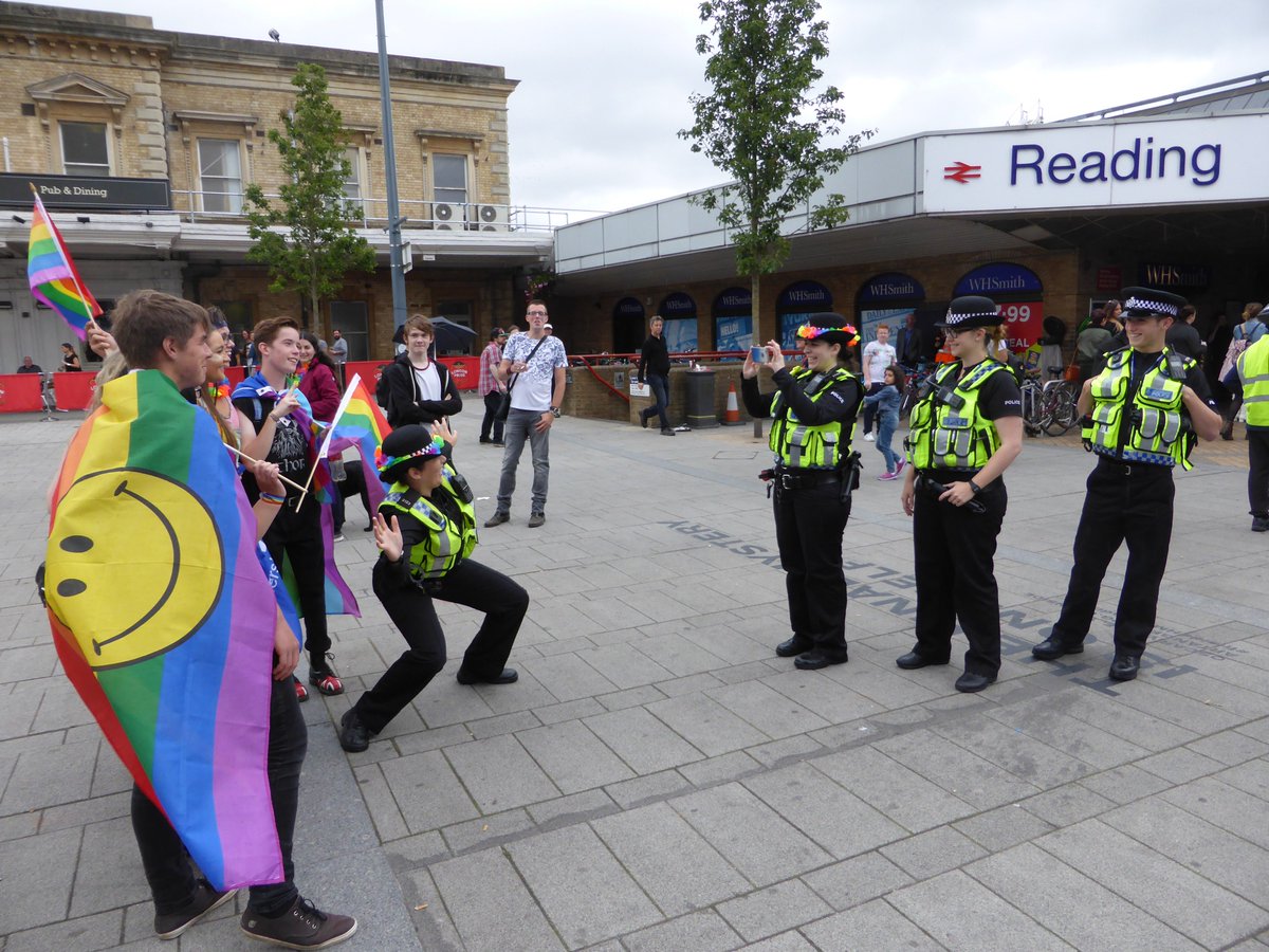 Thanks @BTPReading for being in the spirit at Reading Pride 2016 and letting barley pretend to be a policedog :-)