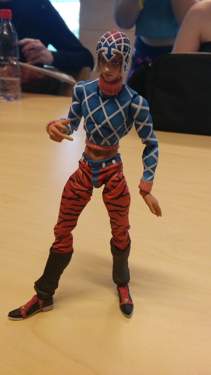 sienitarha's tweet photo. LOOK I HAVE A NEW BOYFRIEND I GOT AT TRACON! MISTA MY BBY BOI 😭😭💖💖💖 #tracon2016 #jjba #mistaguido https://t.co/Ejgvc8Fo7r
