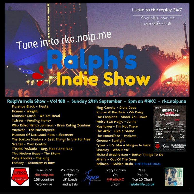 Next track on Ralph's <a href="/RadioKC/">#𝗥𝗞𝗖</a> Indie Show

<a href="/DinosaurCrush/">Dinosaur Crush</a> - We Are Dead

Tune in NOW on rkc.noip.me