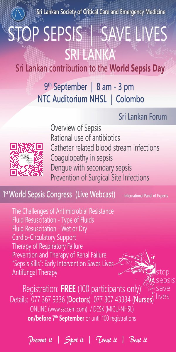 ssccem's tweet photo. Celebration of World Sepsis day #sepsis #srilanka #colombo #ssccem @WorldSepsisDay @SepsisAlliance @SLMAonline https://t.co/oFvtgOfhdW