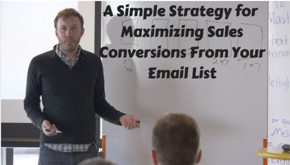 A simple #EmailMarketing strategy for maximizing sales conversions with your #emaillist bit.ly/1Q5VOX0
