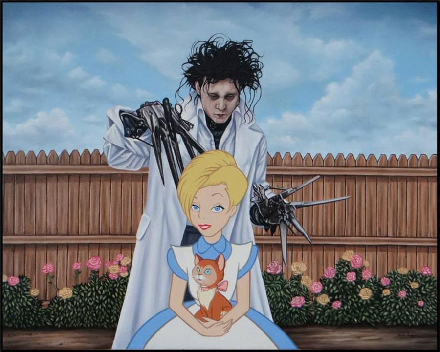 0tros_Mundos's tweet photo. #Alicia #Alice #WONDERLAND #Disney #Princesas #EdwardScissorsHand #Mashup #Crossover https://t.co/OBdujKHQYK