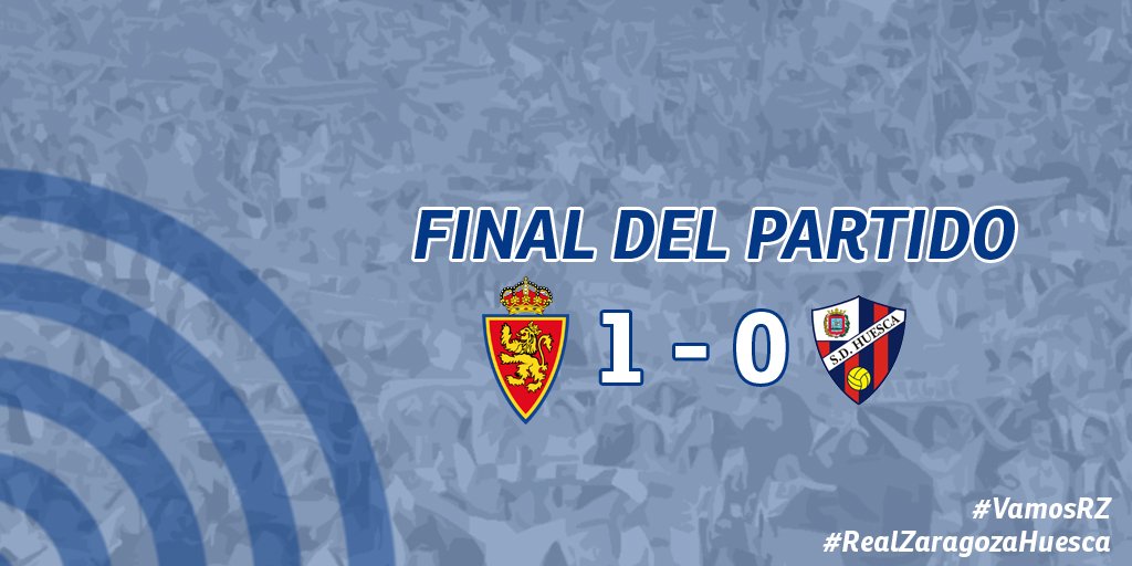 94' | 1-0 | FINAL del partido. El Real Zaragoza vence en casa con un gol de Casado.⚽️

#RealZaragozaHuesca 🔵⚪️🦁