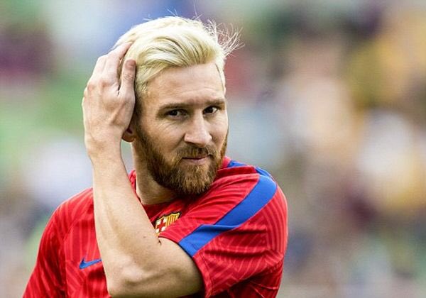 Lionel Messi dyed blond hair  Planet Football