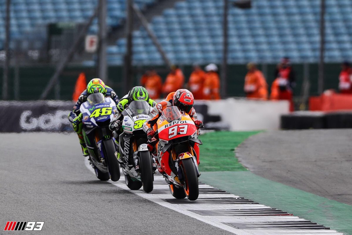 marcmarquez93's tweet photo. Such a funny race! It was a pity the mistake on the end! Positive result for the championship 👍 #BritishGP https://t.co/m7H2NXHFrh
